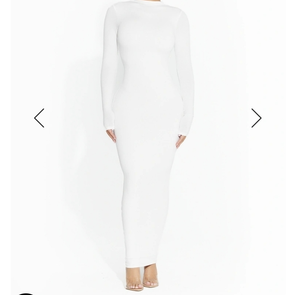 Naked wardrobe sculpt dress white